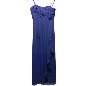 David’s Bridal Junior Bridesmaid Dress in Marine / Navy Blue size 16 junior